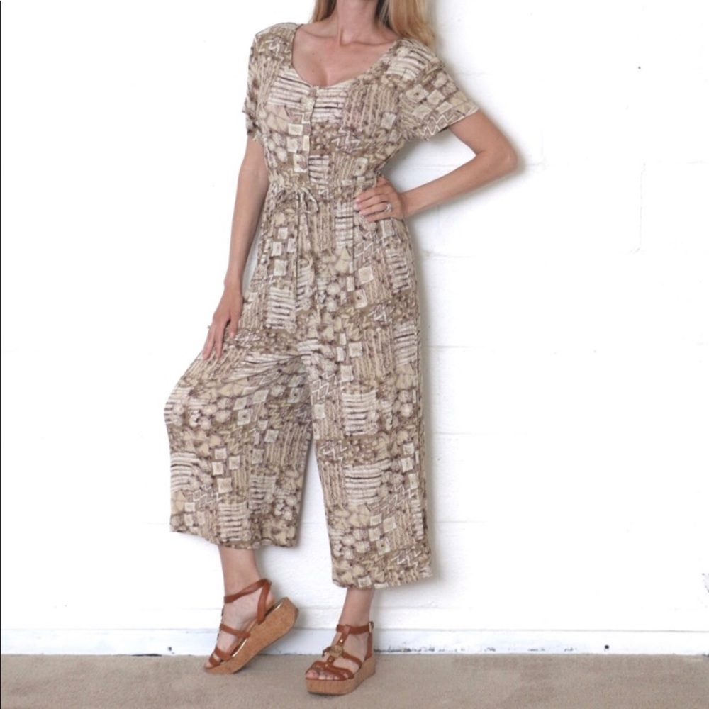 Vintage Rafael Gaucho Romper Jumpsuit